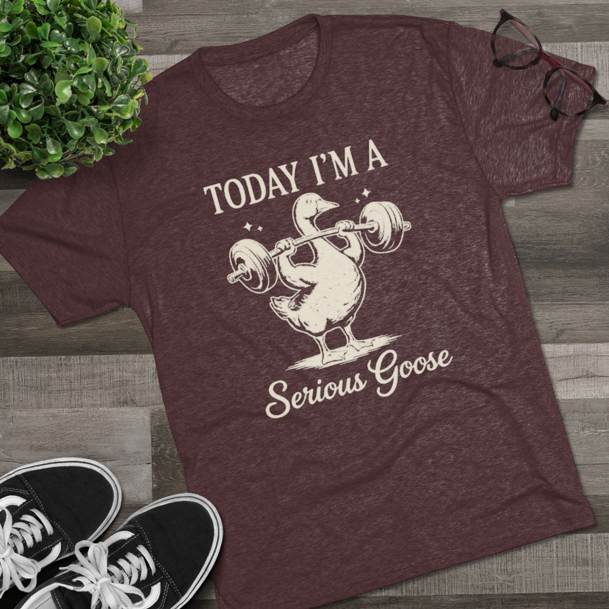Today I’m a Serious Goose – Funny Weightlifting Tri-Blend Tee