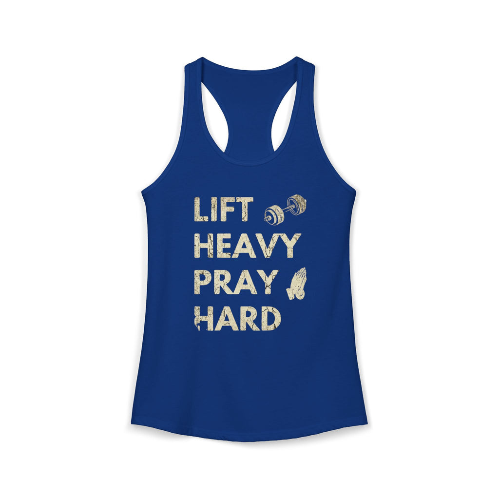 Lift Heavy Pray Hard Women’s Racerback Tank