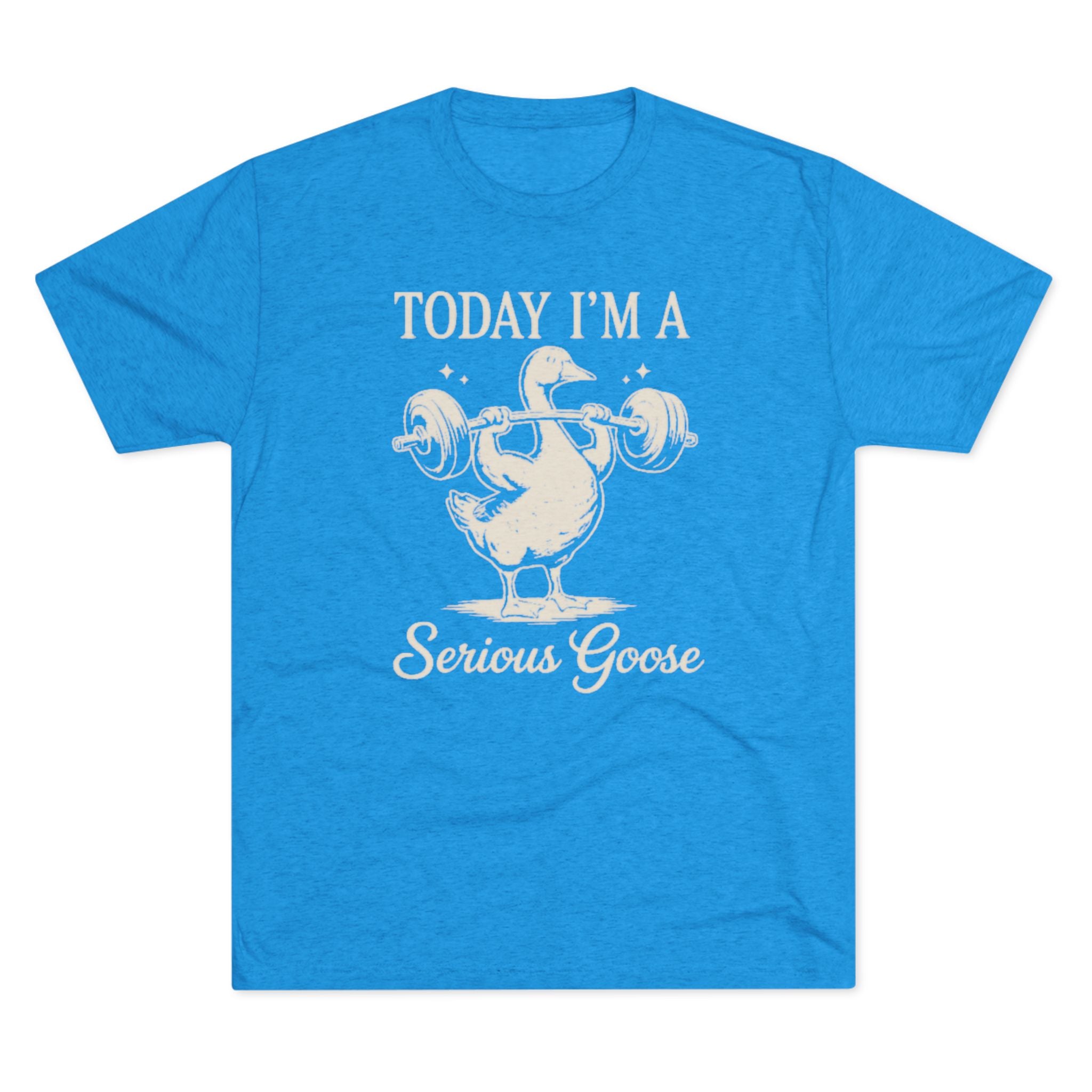 Today I’m a Serious Goose – Funny Weightlifting Tri-Blend Tee
