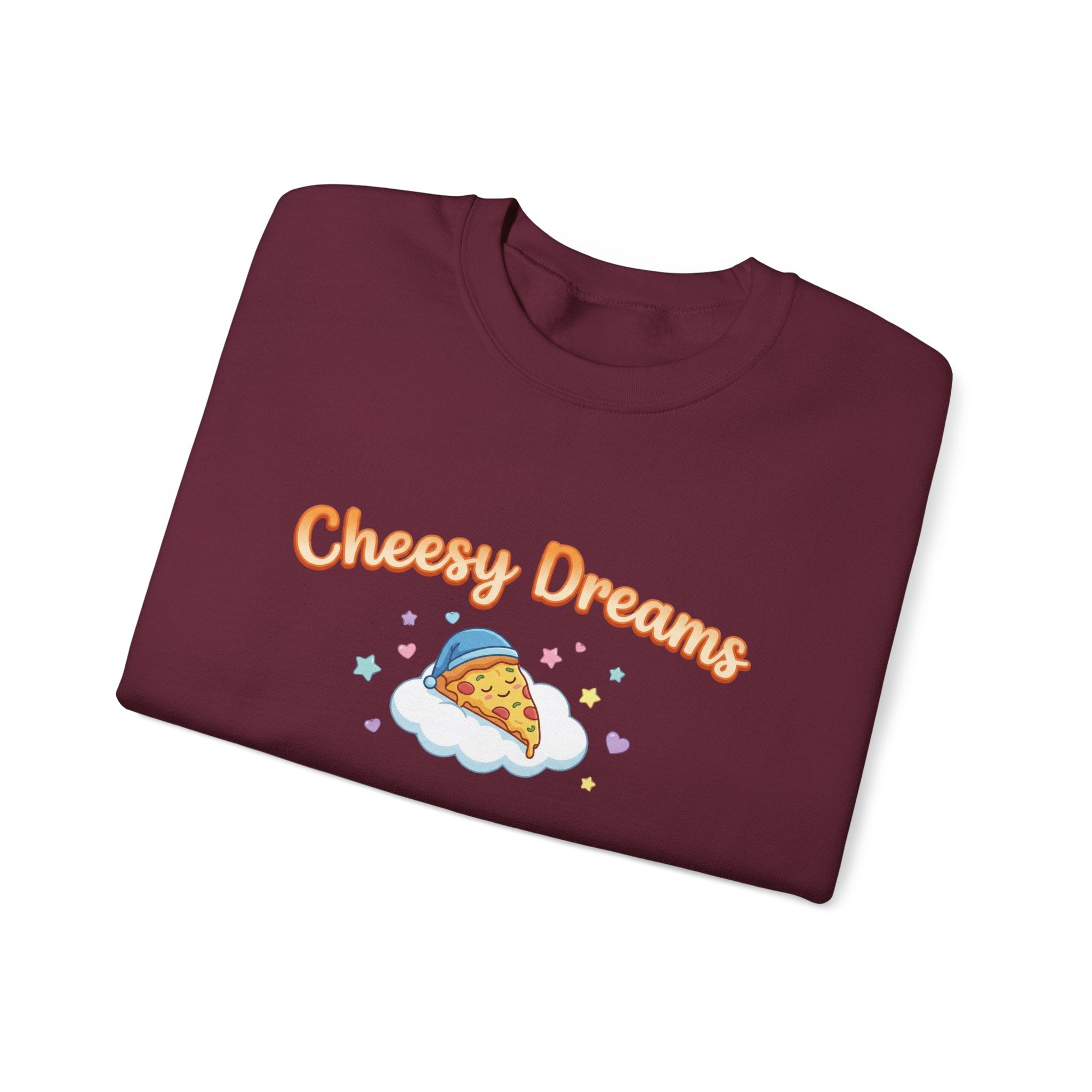 Cheesy Dreams Pizza Sweatshirt – Cozy Food Humor Crewneck