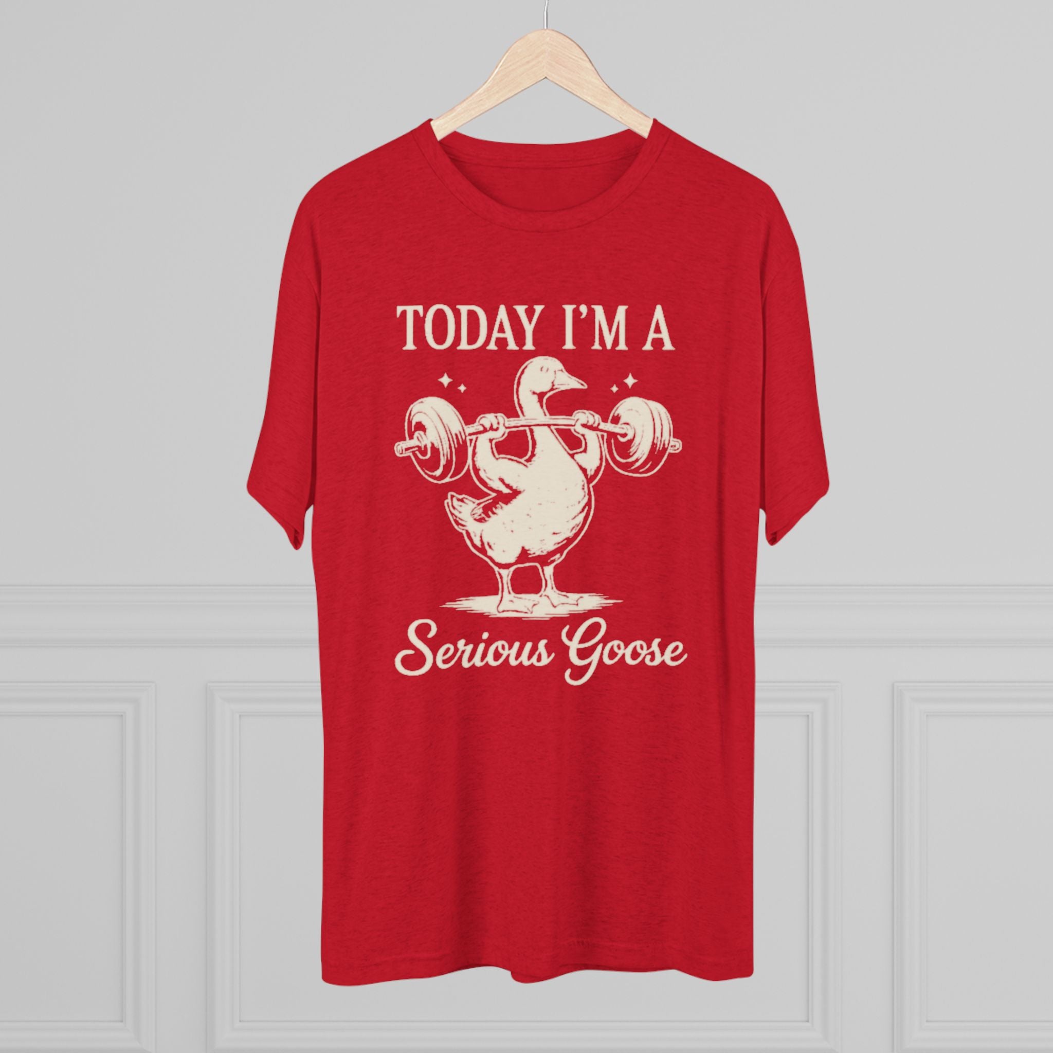 Today I’m a Serious Goose – Funny Weightlifting Tri-Blend Tee