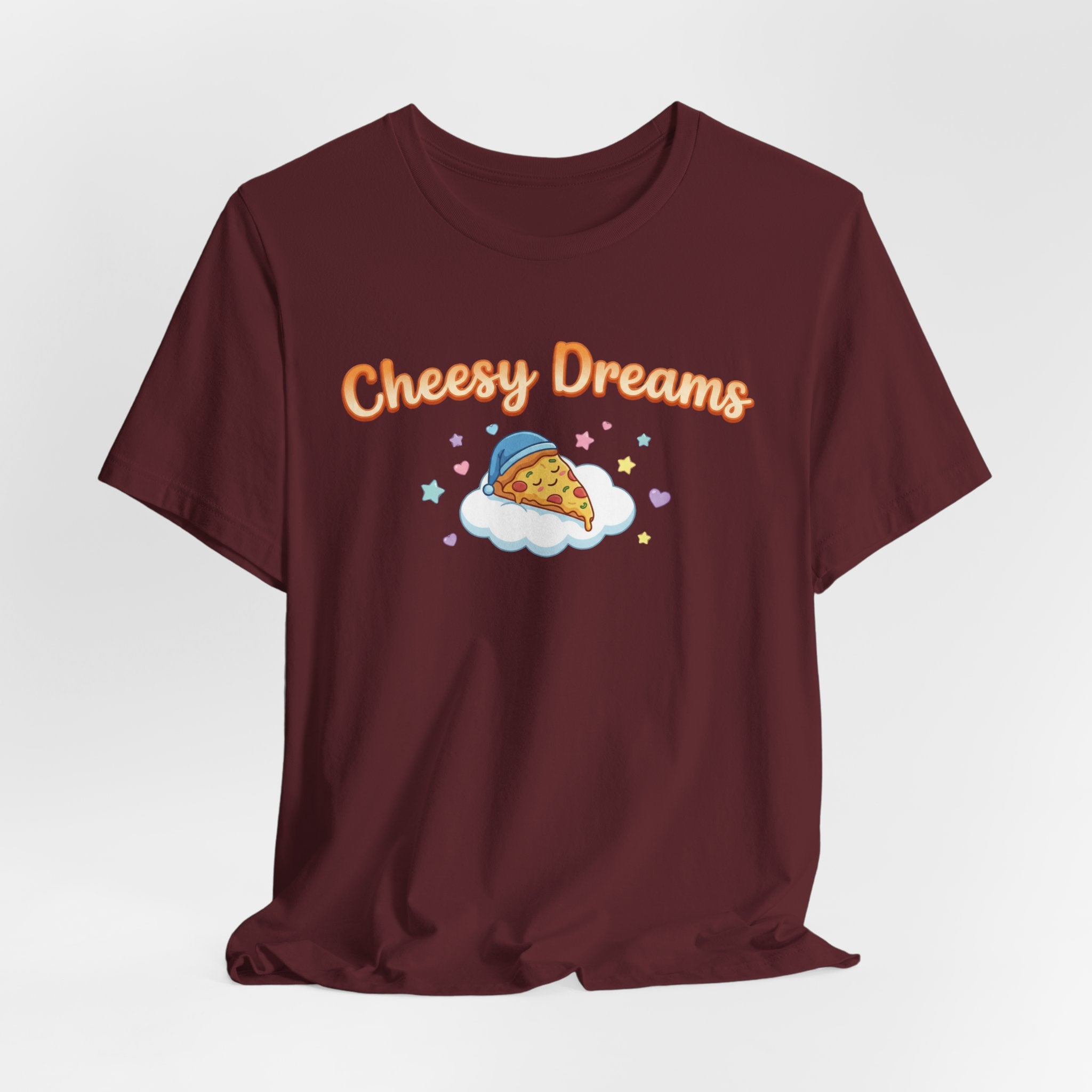 Cheesy Dreams Pizza T-Shirt – Cozy Food Humor Graphic Tee