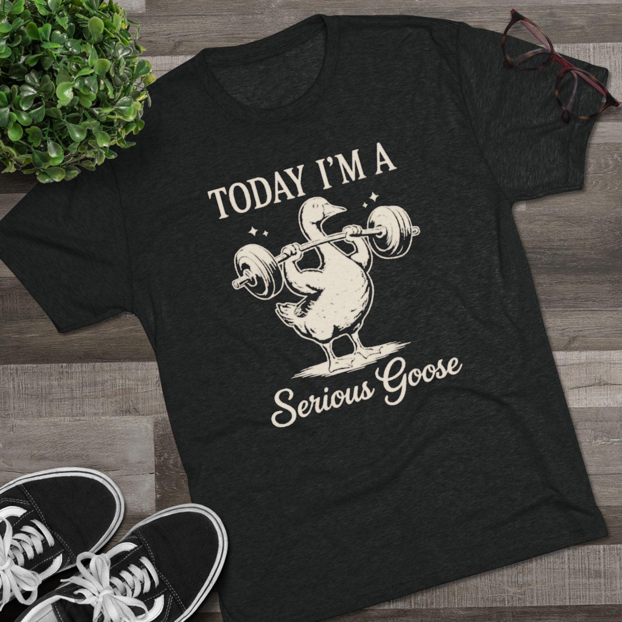 Today I’m a Serious Goose – Funny Weightlifting Tri-Blend Tee