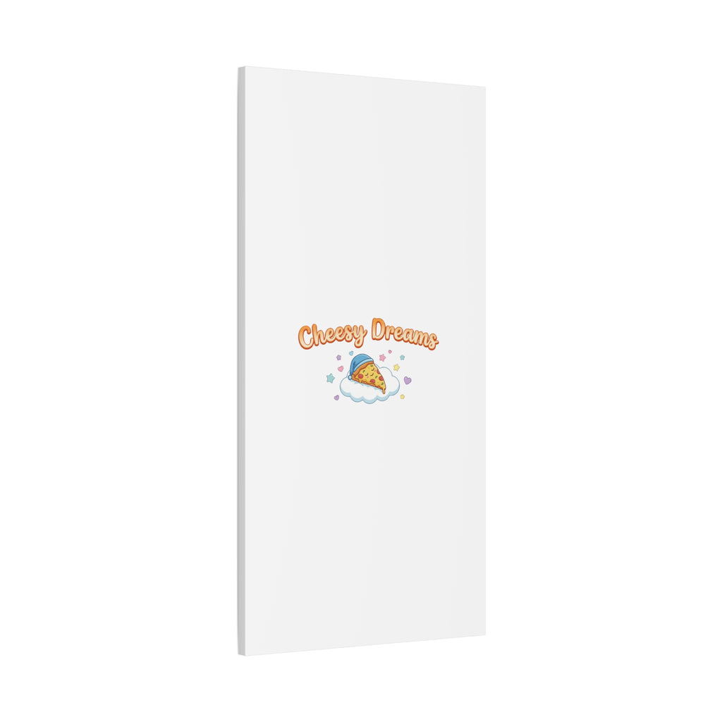 Cheesy Dreams Kawaii Pizza Canvas Wall Art