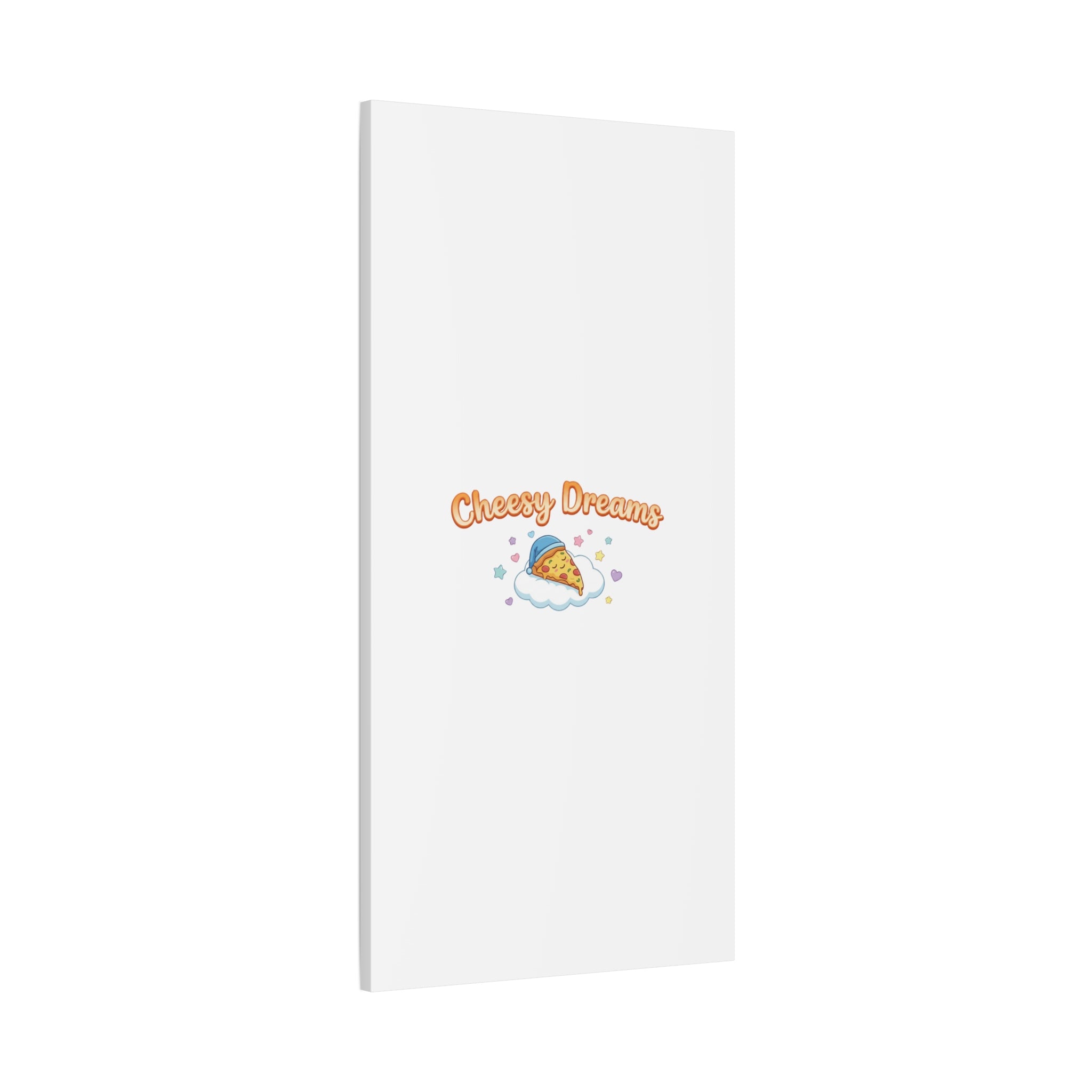 Cheesy Dreams Kawaii Pizza Canvas Wall Art