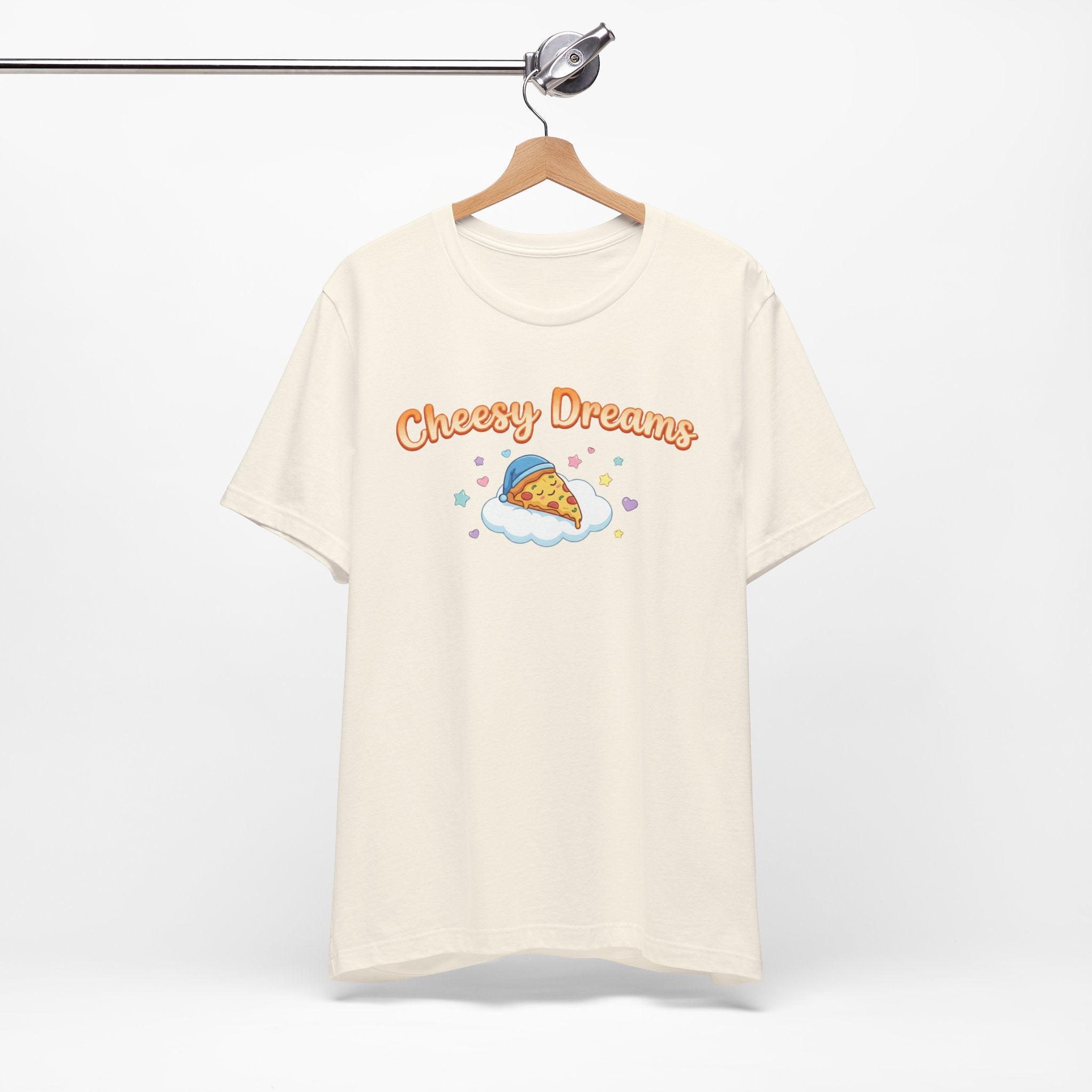 Cheesy Dreams Pizza T-Shirt – Cozy Food Humor Graphic Tee