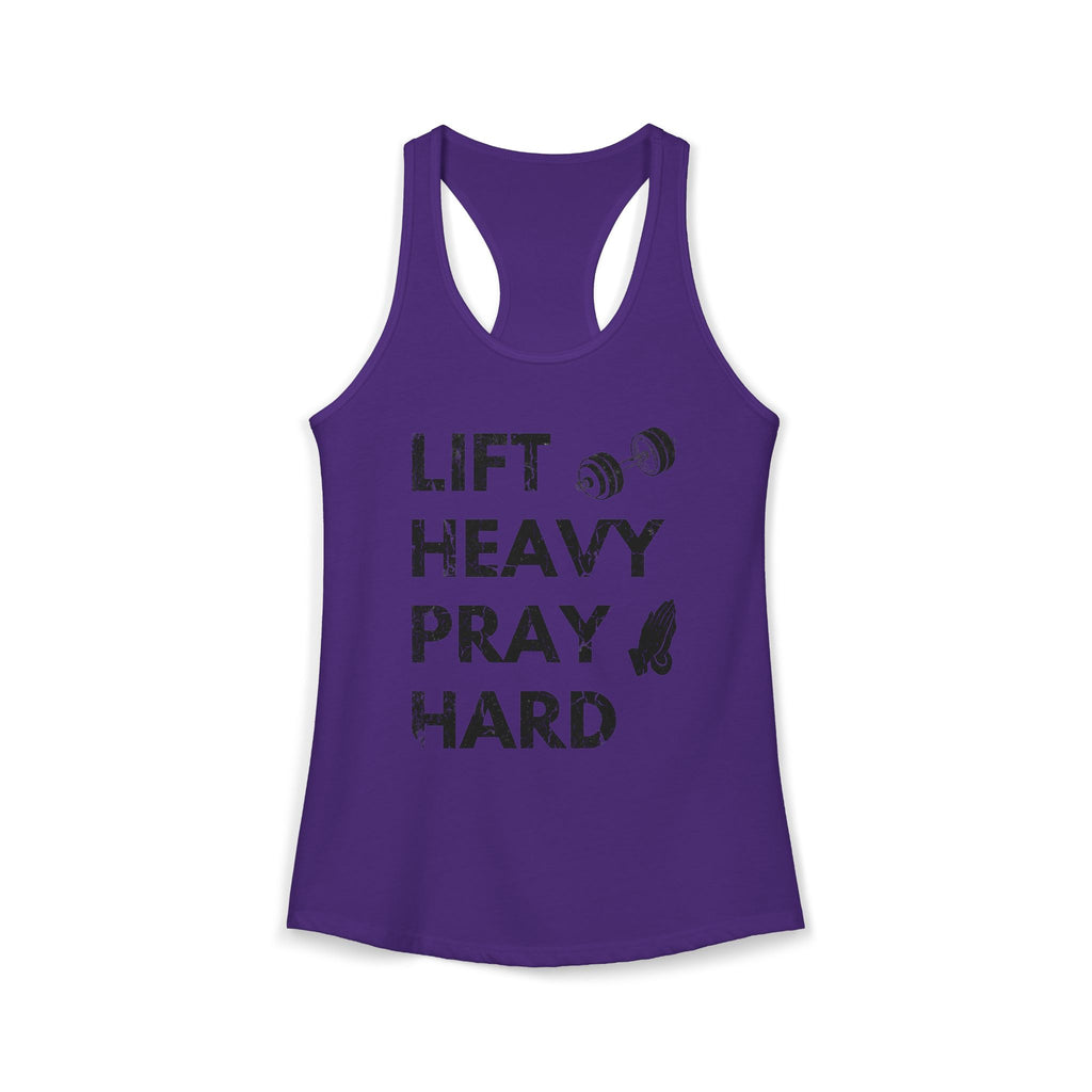 Lift Heavy Pray Hard Women’s Racerback Tank