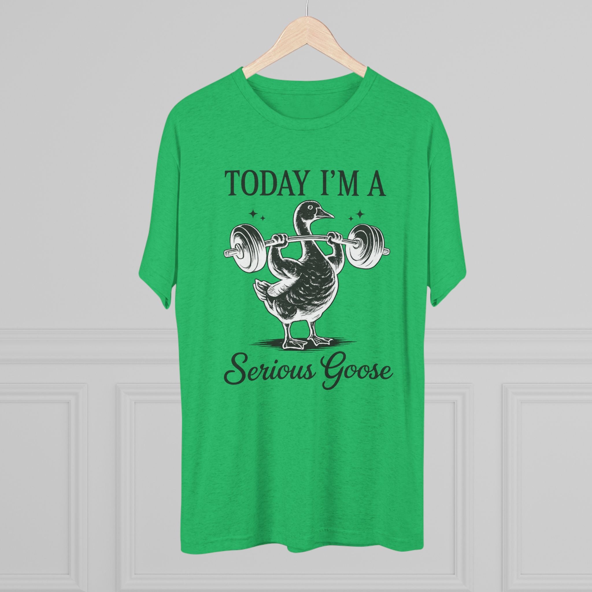 Today I’m a Serious Goose – Funny Weightlifting Tri-Blend Tee