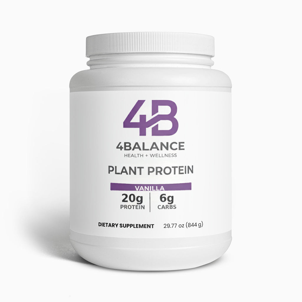4B Balance Plant Protein container on a white background