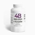 4B Balance L-Glutamine powder supplement bottle on a white background