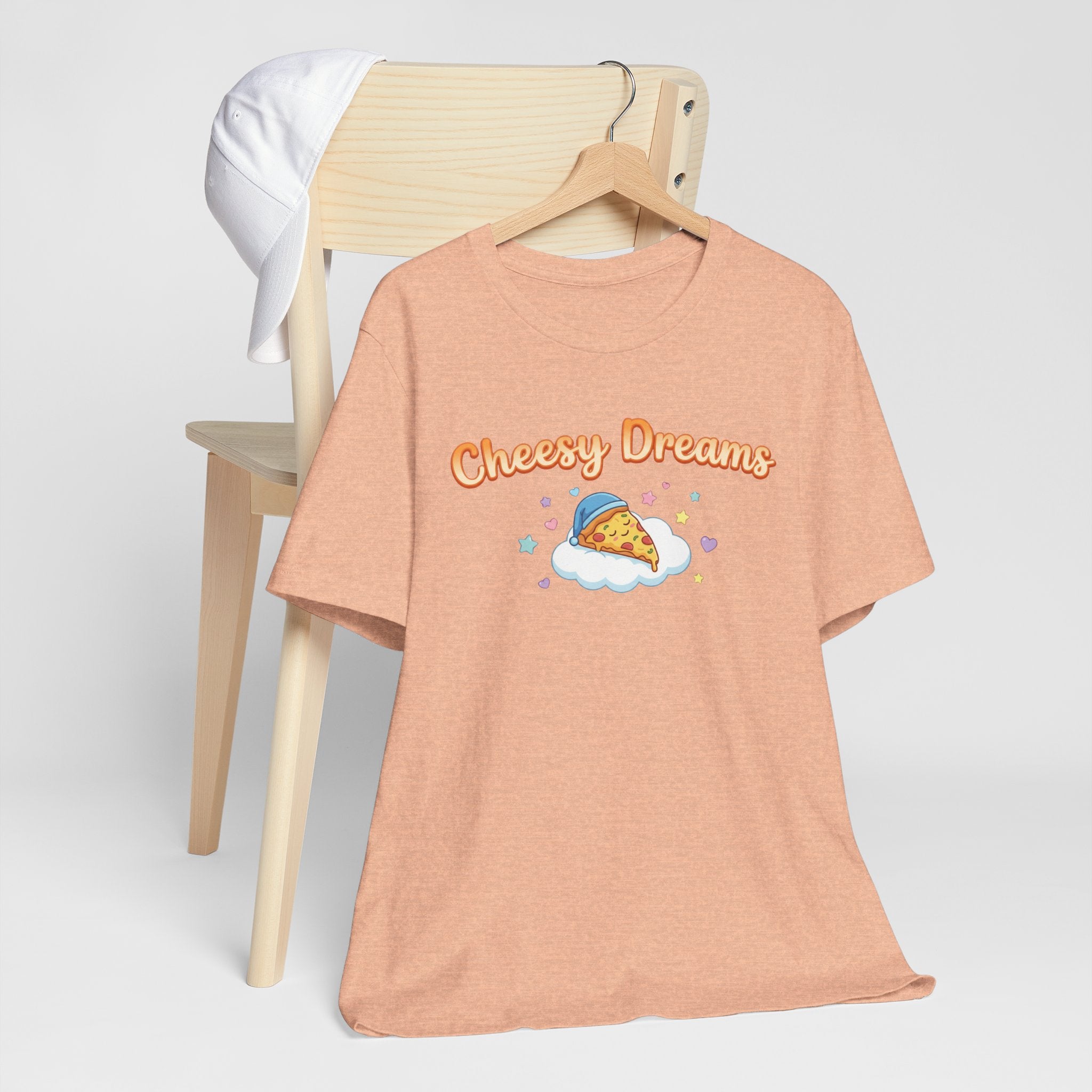 Cheesy Dreams Pizza T-Shirt – Cozy Food Humor Graphic Tee