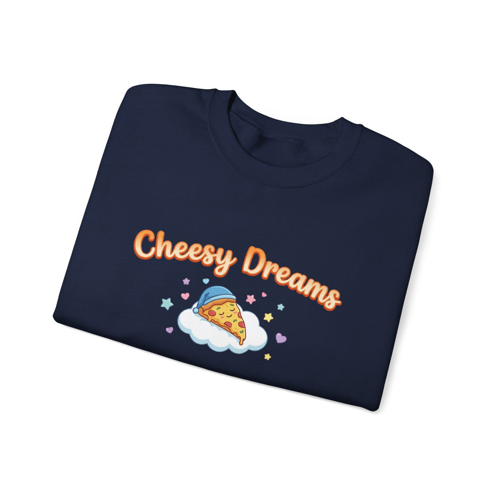 Cheesy Dreams Pizza Sweatshirt – Cozy Food Humor Crewneck