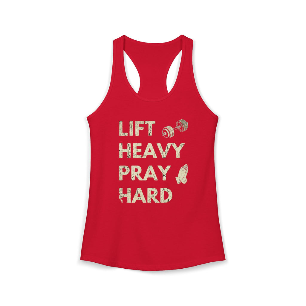 Lift Heavy Pray Hard Women’s Racerback Tank
