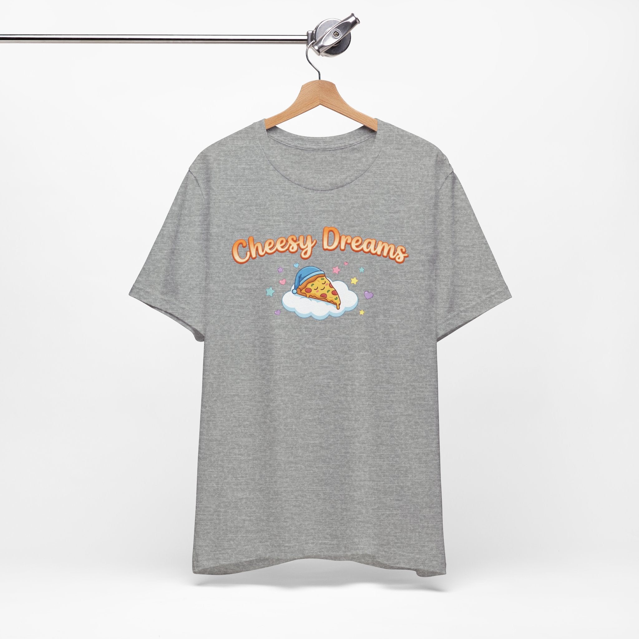 Cheesy Dreams Pizza T-Shirt – Cozy Food Humor Graphic Tee