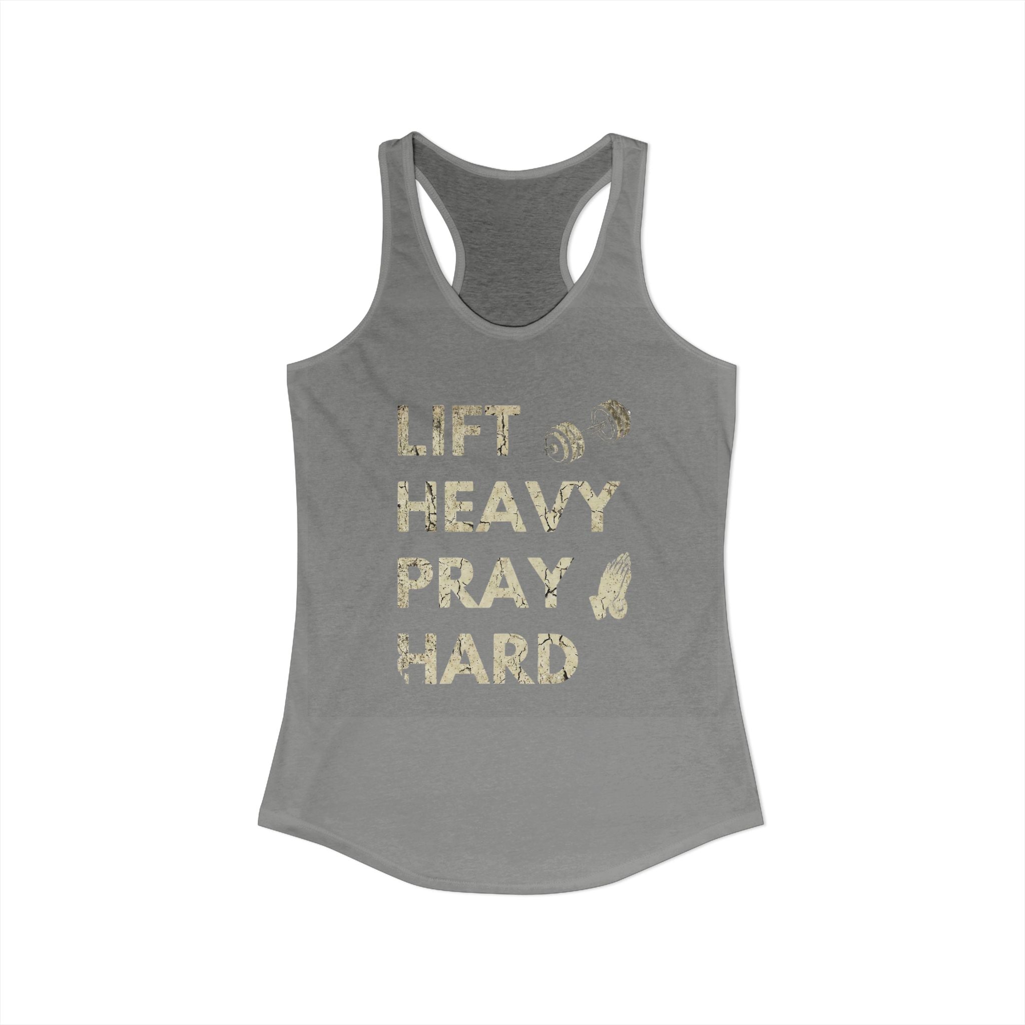 Lift Heavy Pray Hard Women’s Racerback Tank