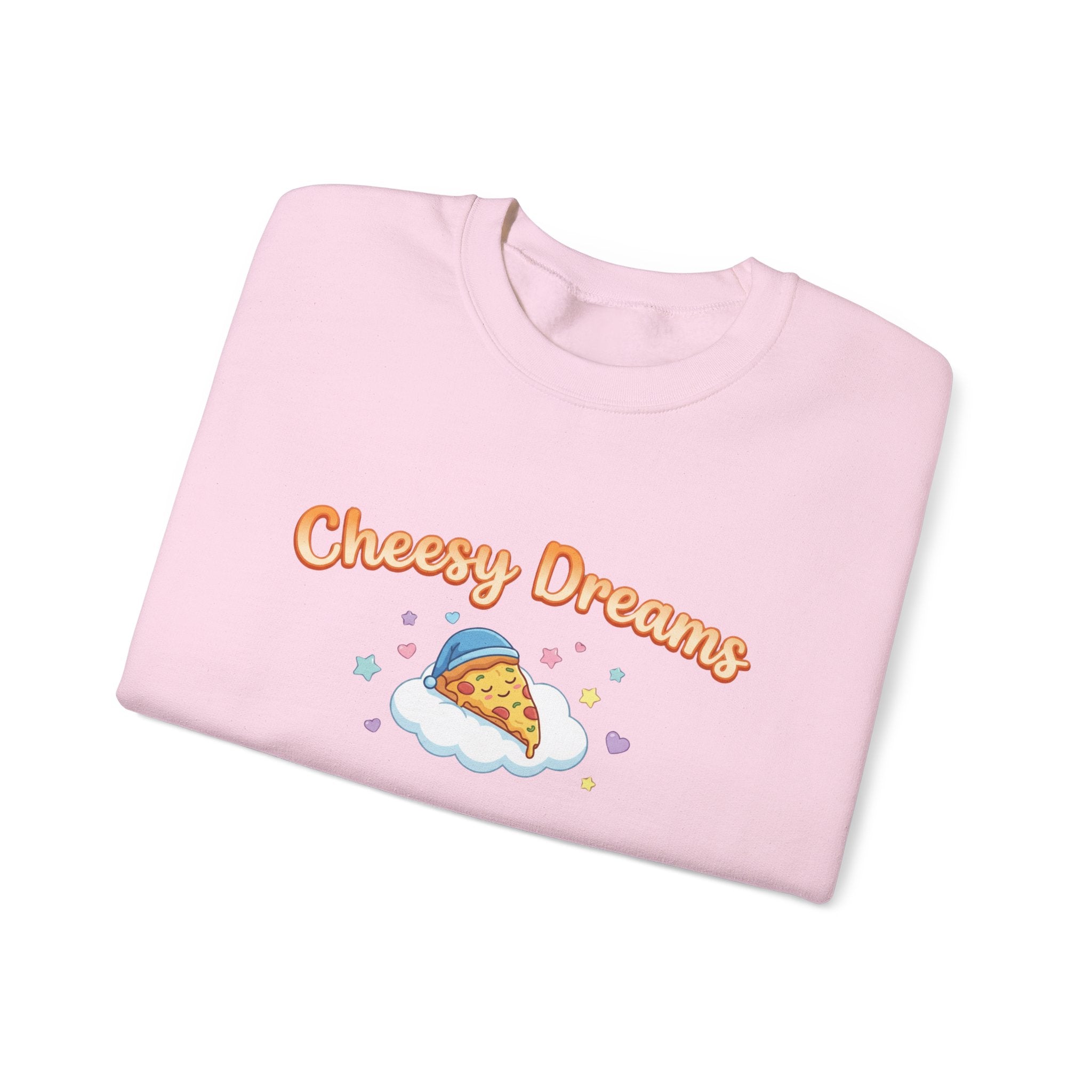 Cheesy Dreams Pizza Sweatshirt – Cozy Food Humor Crewneck