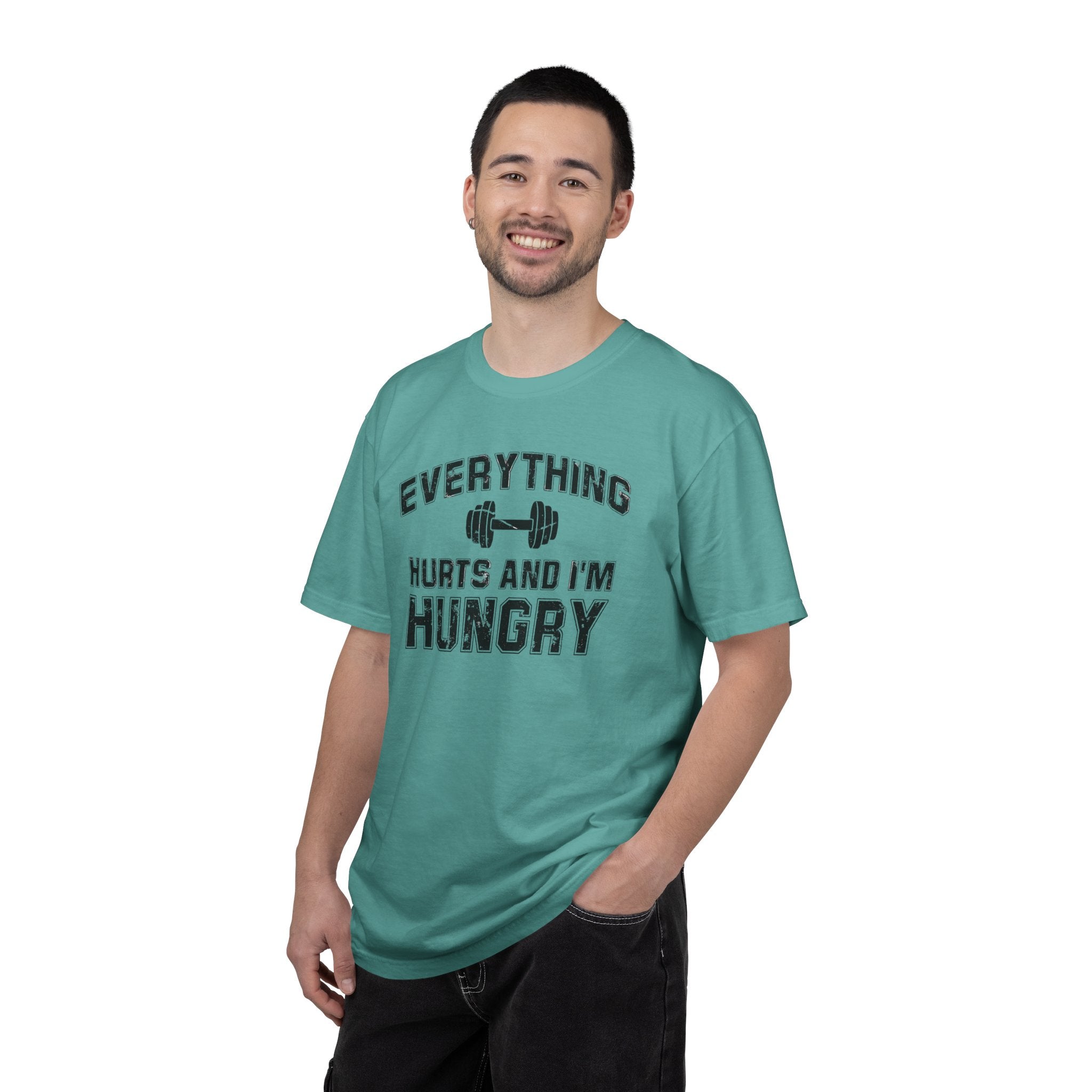 Everything Hurts and I’m Hungry | Funny Gym Shirt | Heavyweight Garment-Dyed Fitness Tee
