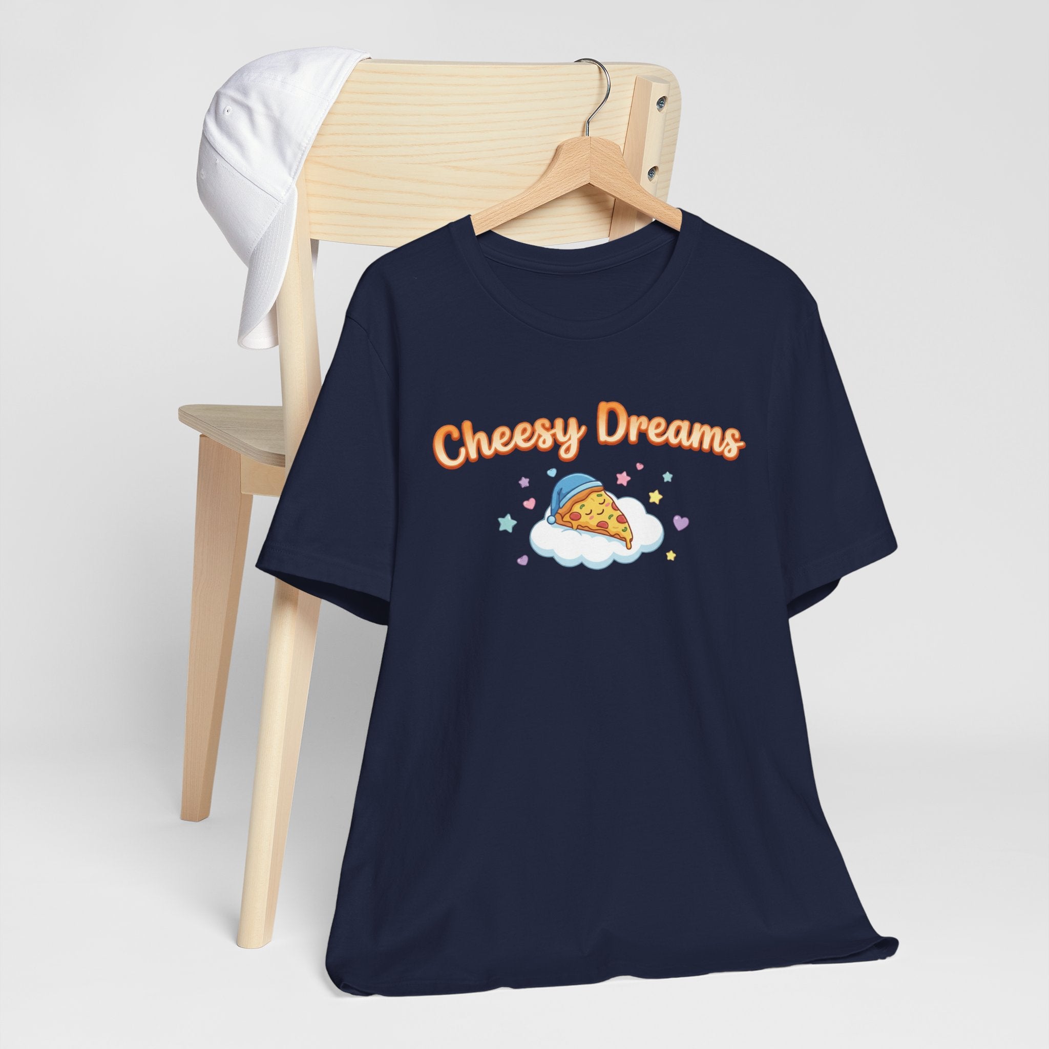 Cheesy Dreams Pizza T-Shirt – Cozy Food Humor Graphic Tee