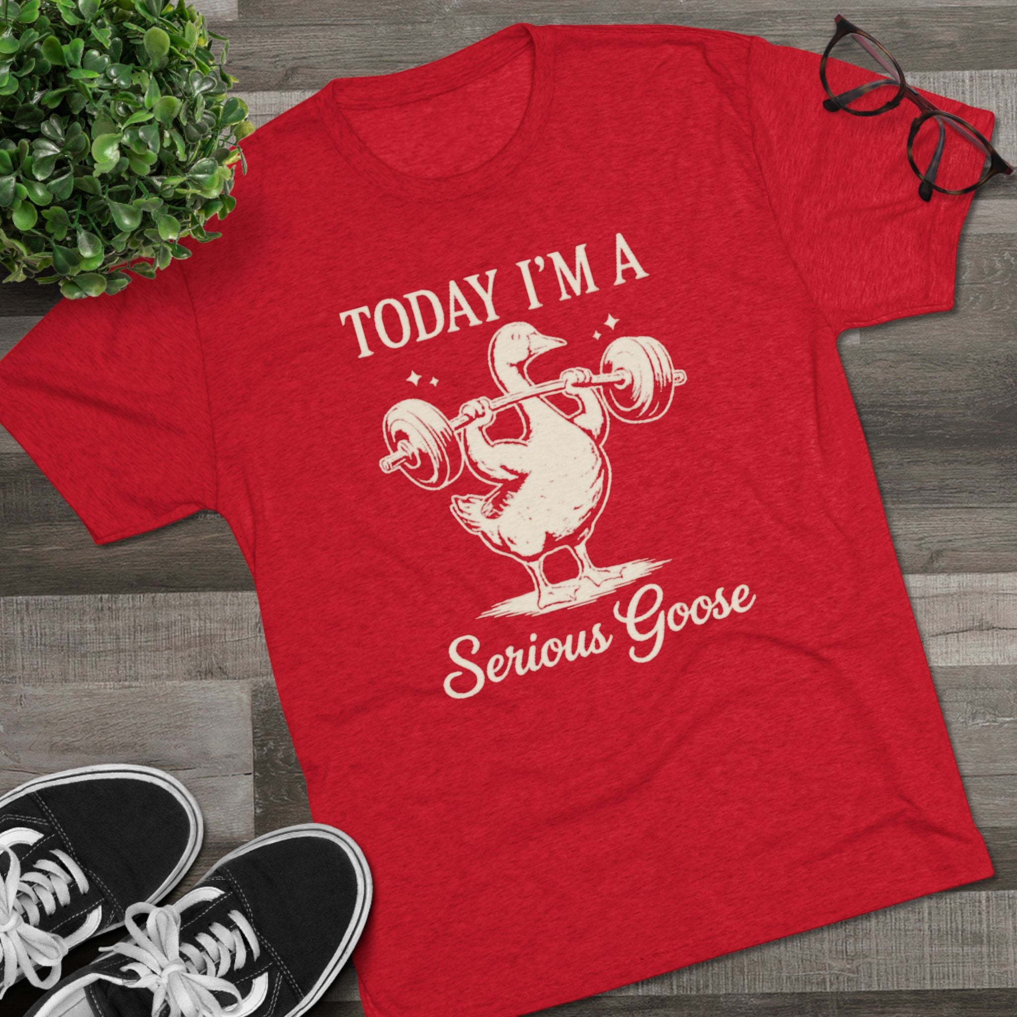 Today I’m a Serious Goose – Funny Weightlifting Tri-Blend Tee
