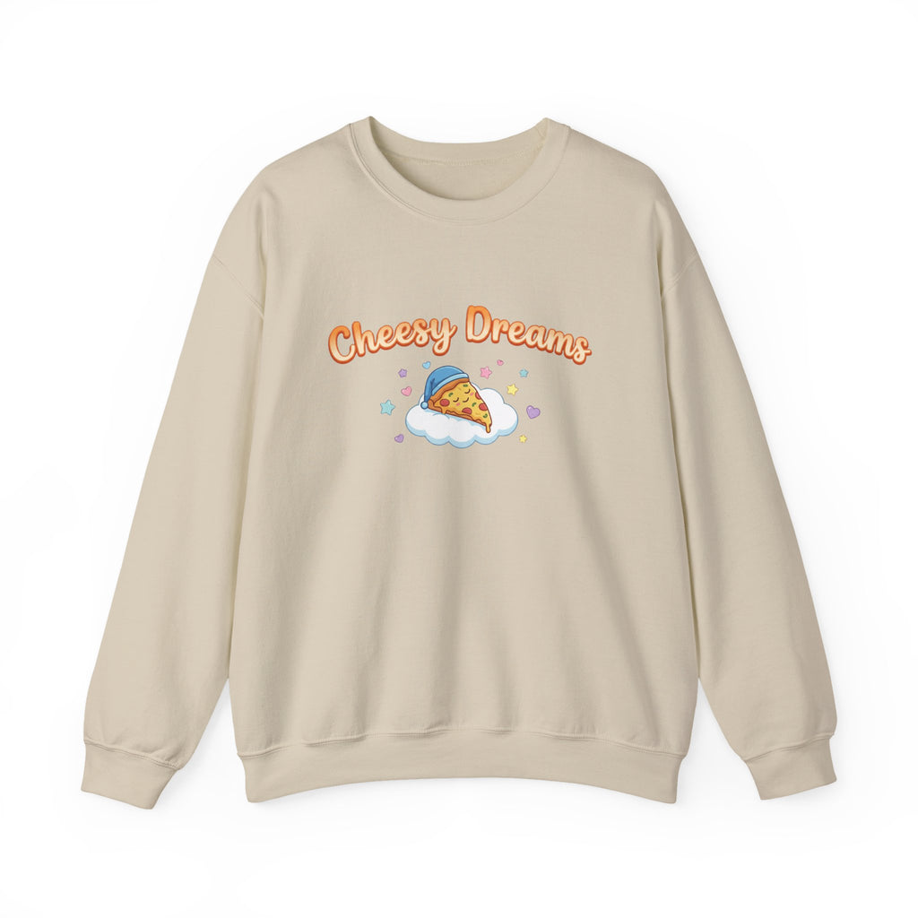 Cheesy Dreams Pizza Sweatshirt – Cozy Food Humor Crewneck