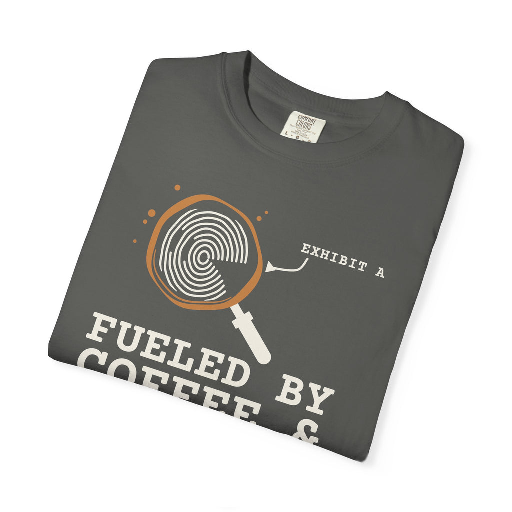 Fueled By Coffee & True Crime Tee | Funny True Crime Shirt
