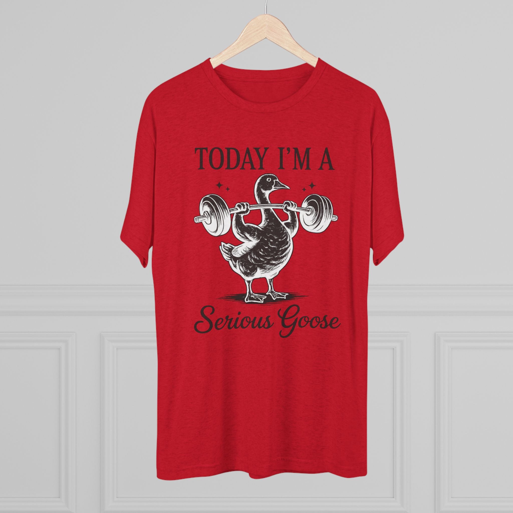 Today I’m a Serious Goose – Funny Weightlifting Tri-Blend Tee
