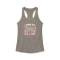 I Think My Trainer Is Trying to Kill Me Women’s Racerback Tank – Funny Gym Workout Tank Top