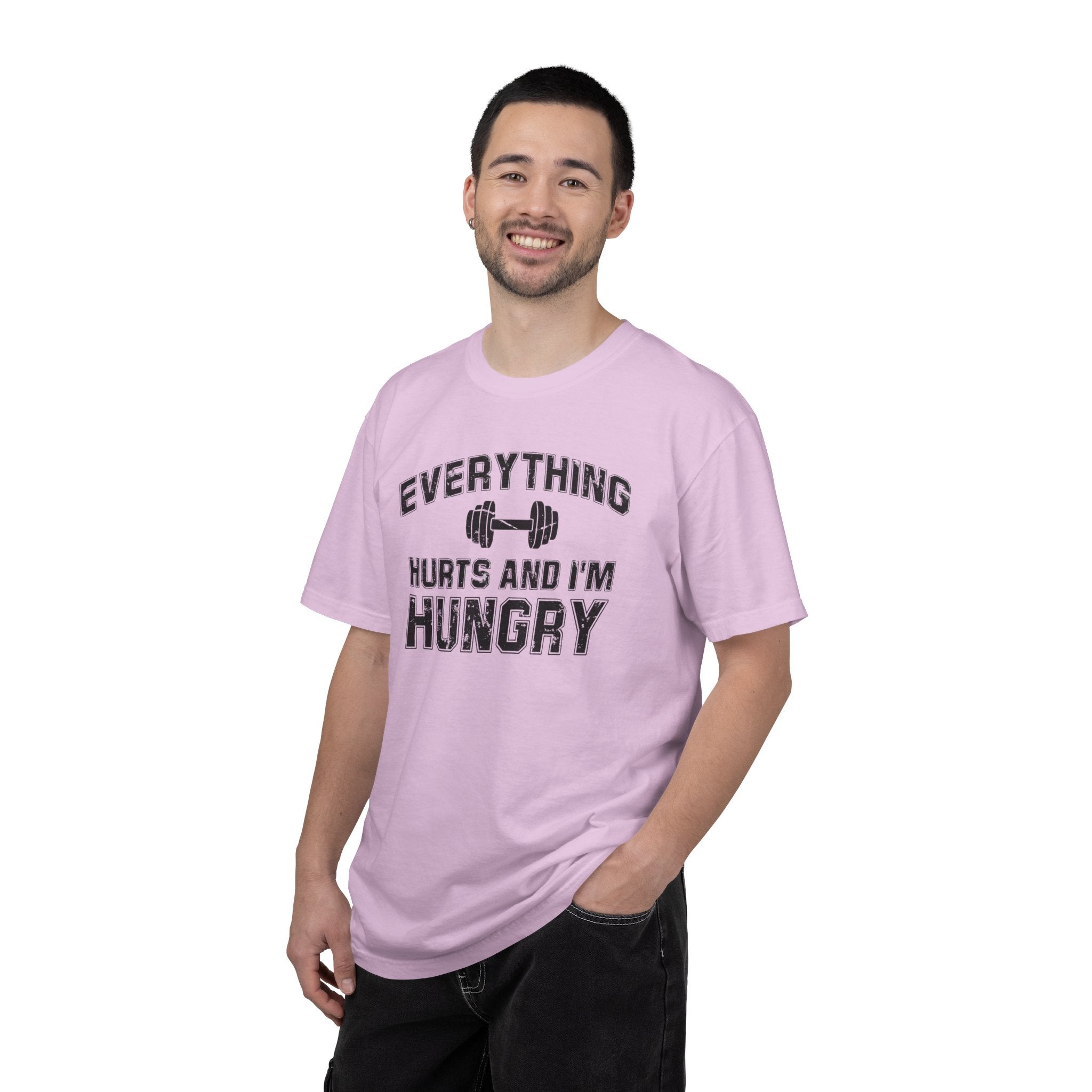 Everything Hurts and I’m Hungry | Funny Gym Shirt | Heavyweight Garment-Dyed Fitness Tee