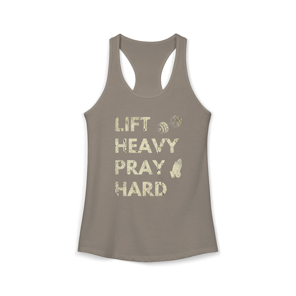 Lift Heavy Pray Hard Women’s Racerback Tank