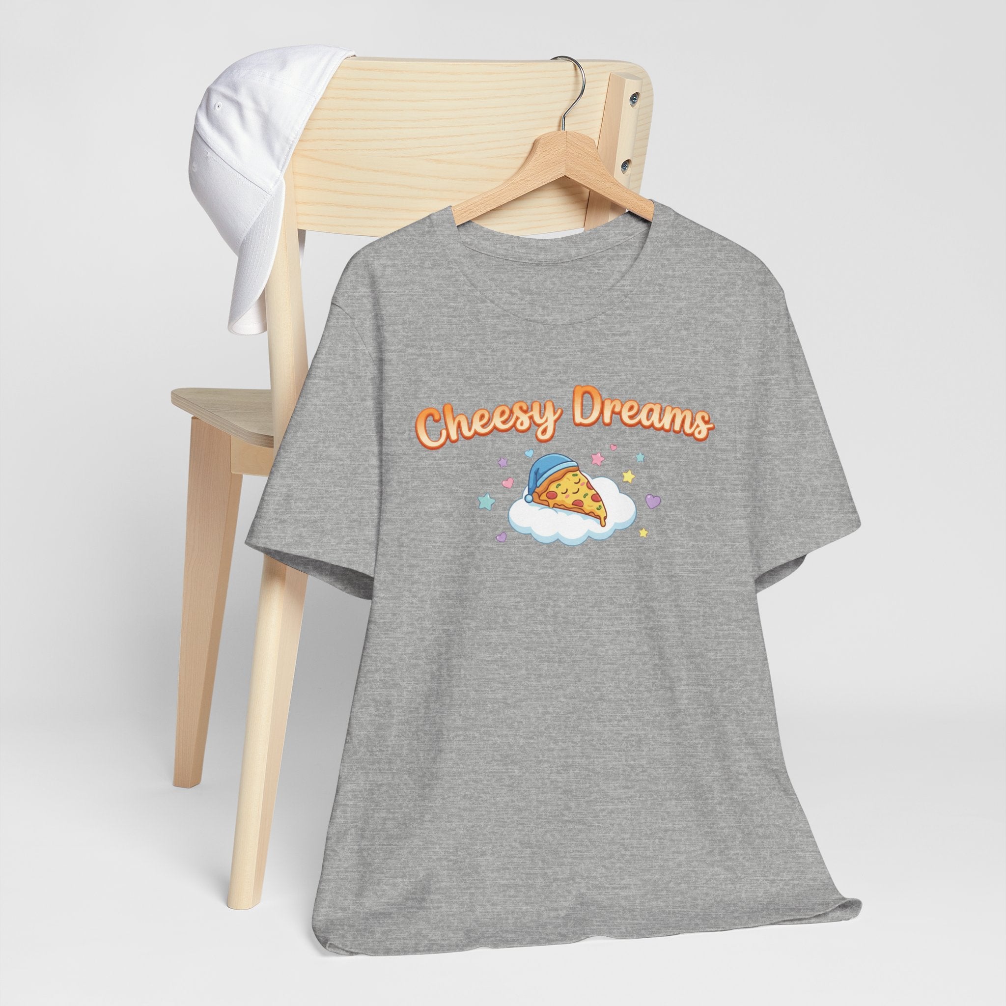 Cheesy Dreams Pizza T-Shirt – Cozy Food Humor Graphic Tee