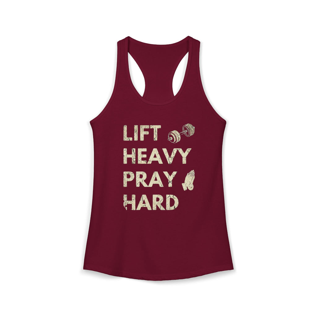 Lift Heavy Pray Hard Women’s Racerback Tank