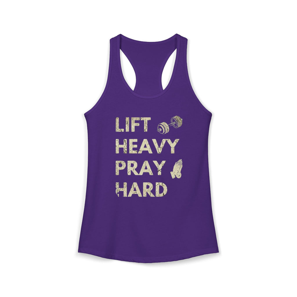 Lift Heavy Pray Hard Women’s Racerback Tank