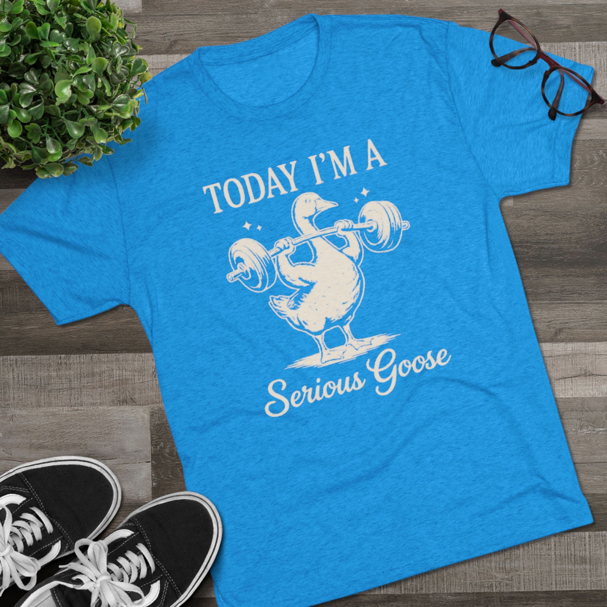 Today I’m a Serious Goose – Funny Weightlifting Tri-Blend Tee
