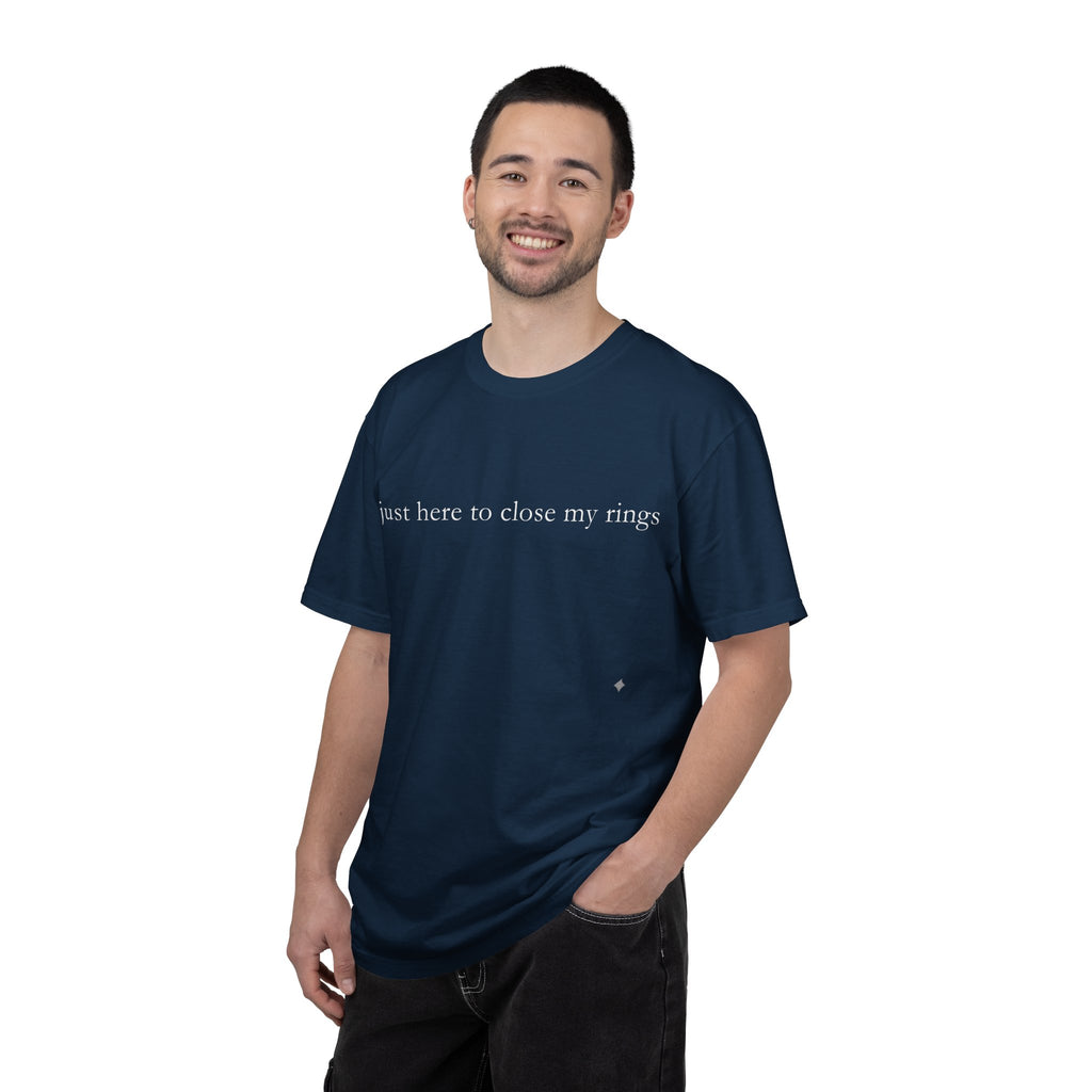 "Just Here To Close My Rings" T-Shirt - Trendy Apple Watch Fitness Tee