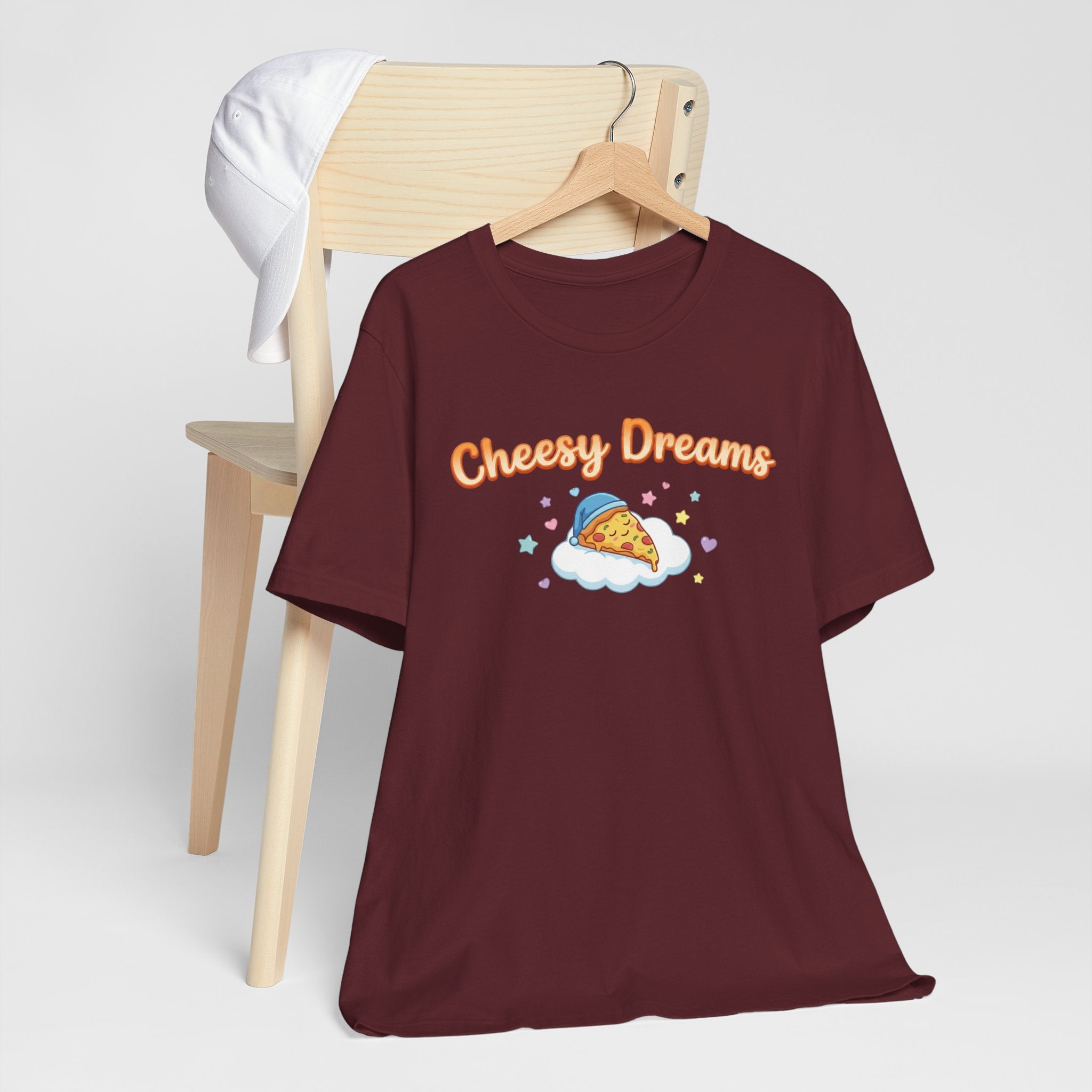 Cheesy Dreams Pizza T-Shirt – Cozy Food Humor Graphic Tee
