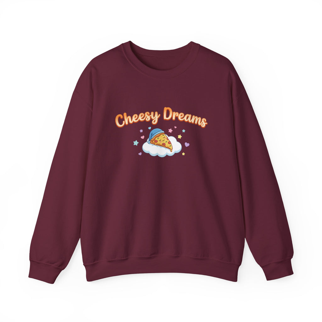 Cheesy Dreams Pizza Sweatshirt – Cozy Food Humor Crewneck