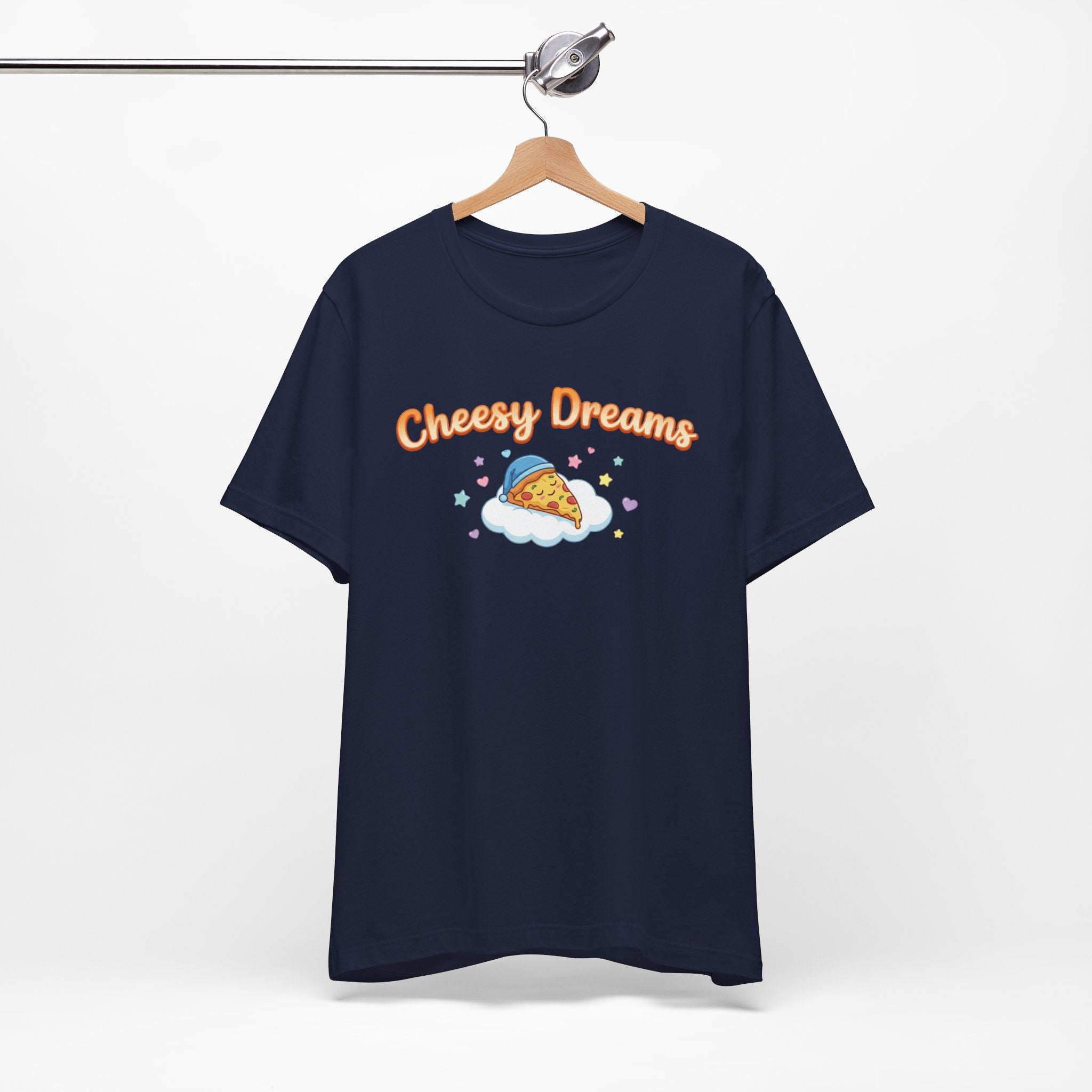 Cheesy Dreams Pizza T-Shirt – Cozy Food Humor Graphic Tee