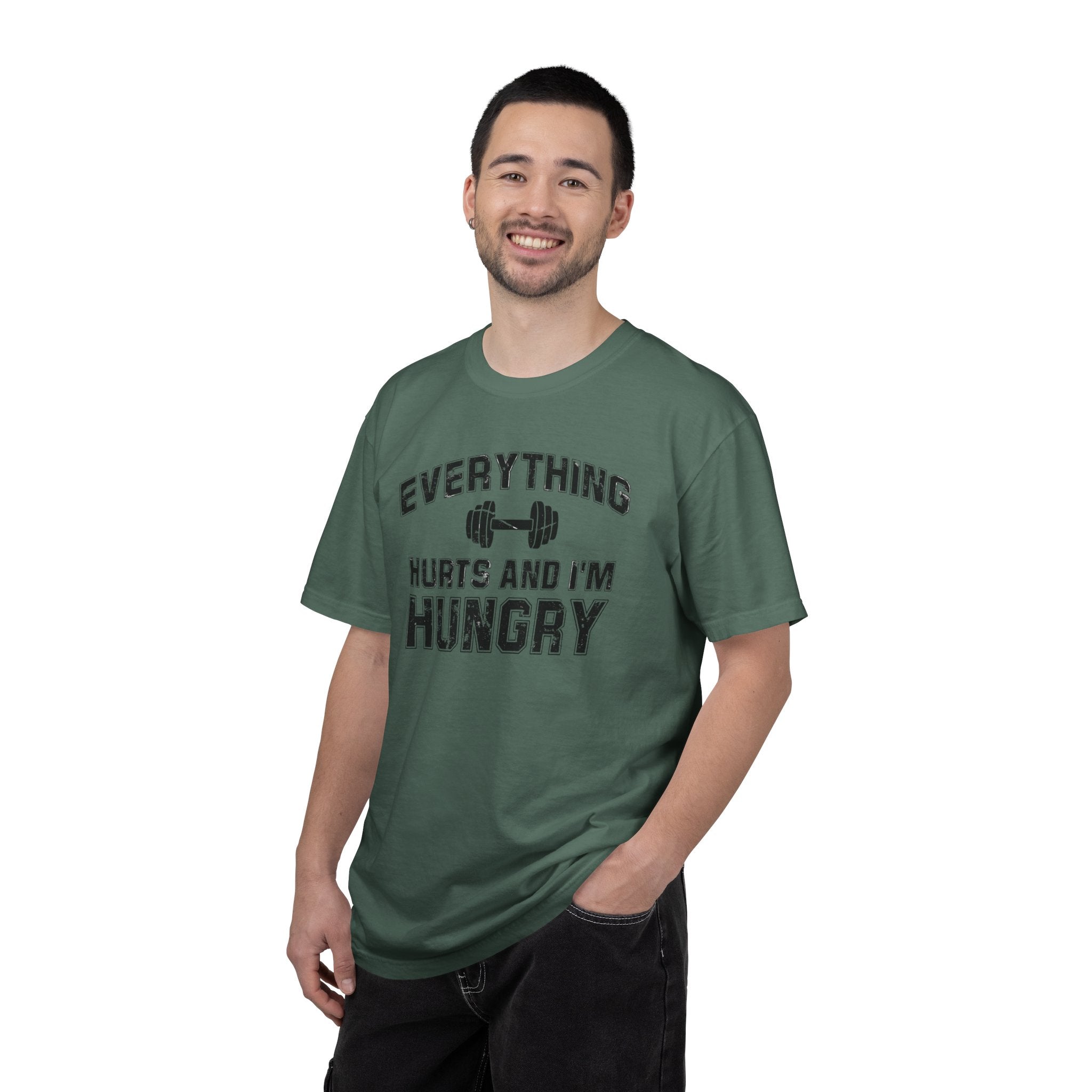 Everything Hurts and I’m Hungry | Funny Gym Shirt | Heavyweight Garment-Dyed Fitness Tee