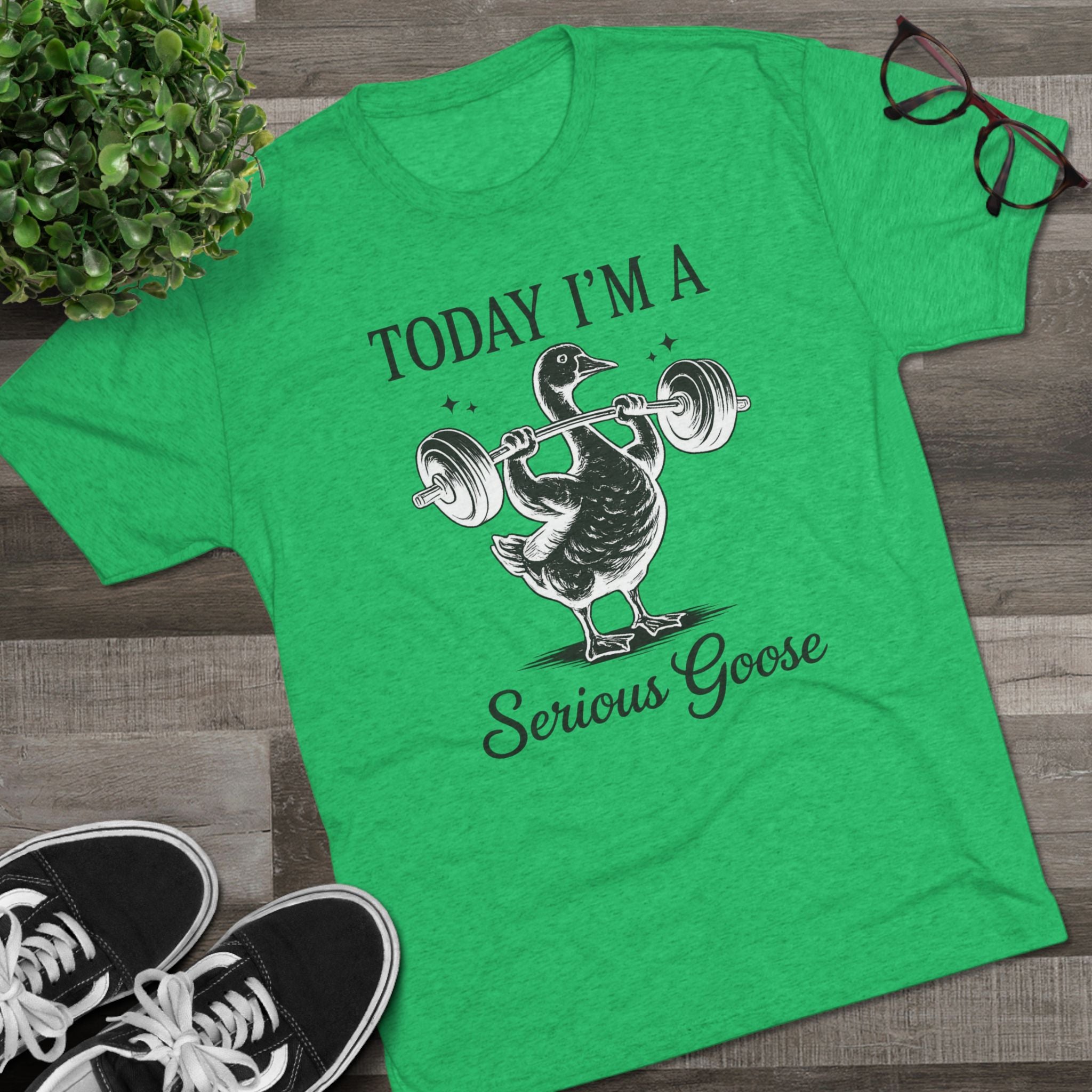 Today I’m a Serious Goose – Funny Weightlifting Tri-Blend Tee