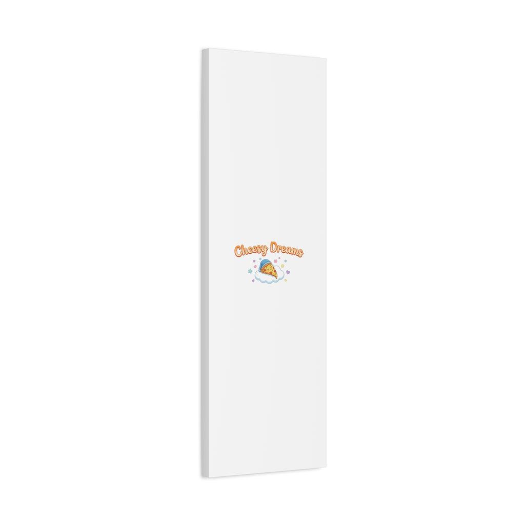Cheesy Dreams Kawaii Pizza Canvas Wall Art