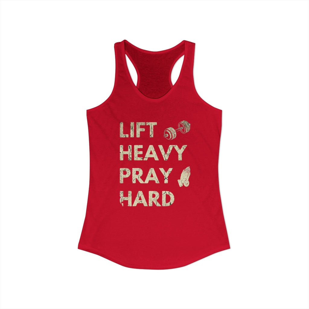 Lift Heavy Pray Hard Women’s Racerback Tank