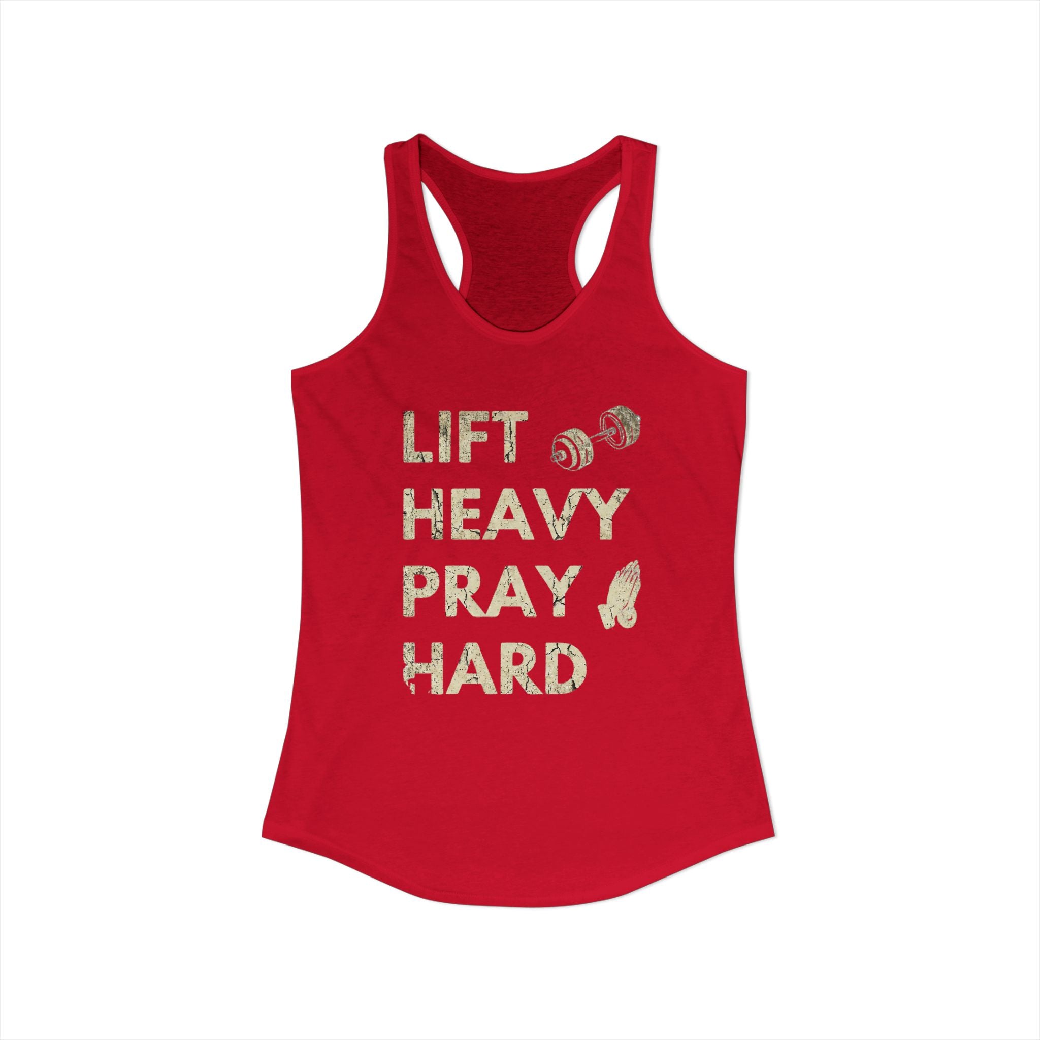 Lift Heavy Pray Hard Women’s Racerback Tank