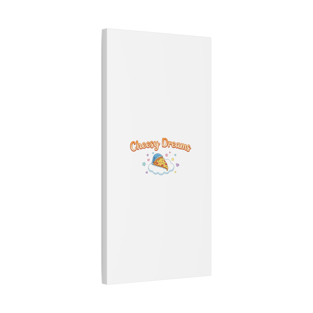 Cheesy Dreams Kawaii Pizza Canvas Wall Art