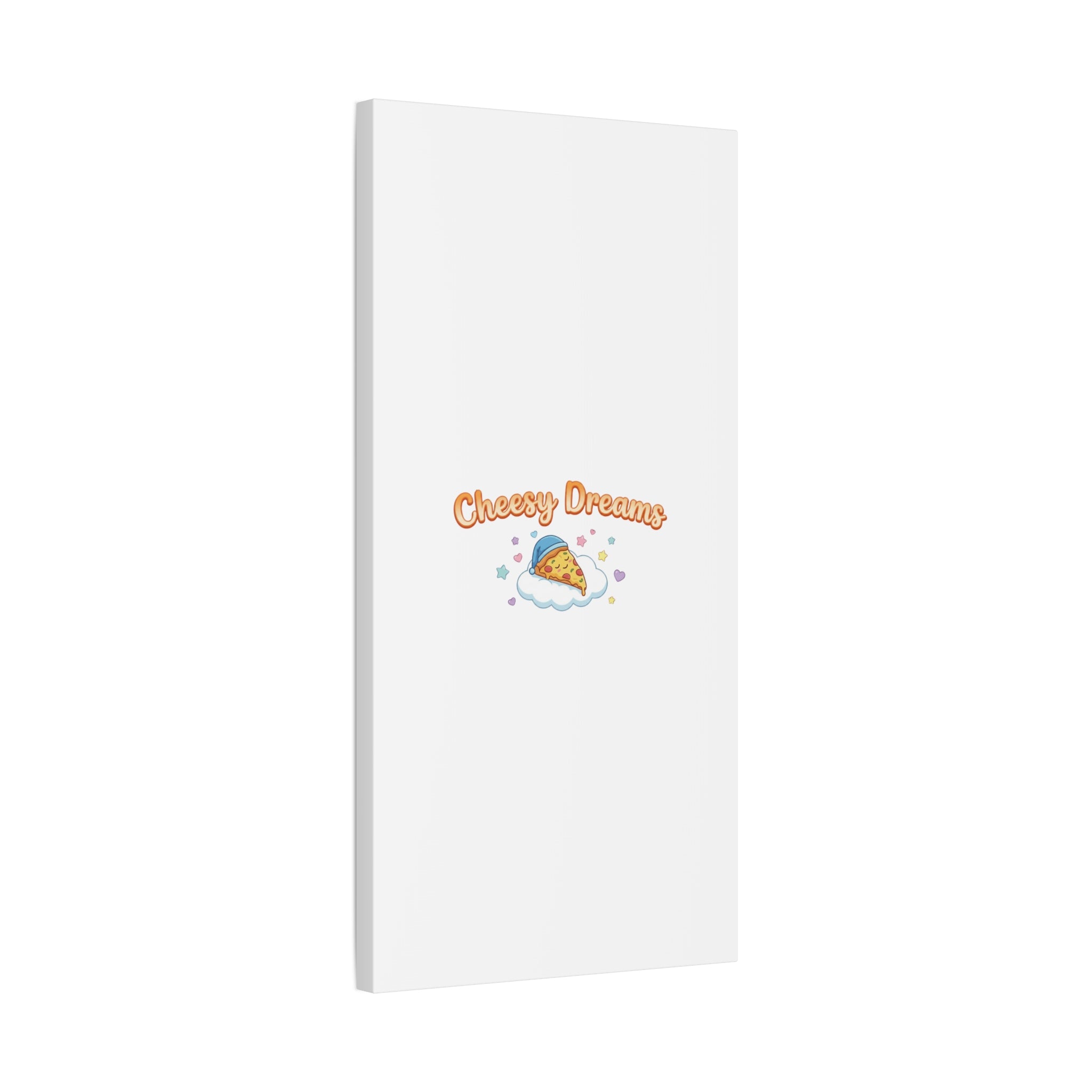 Cheesy Dreams Kawaii Pizza Canvas Wall Art
