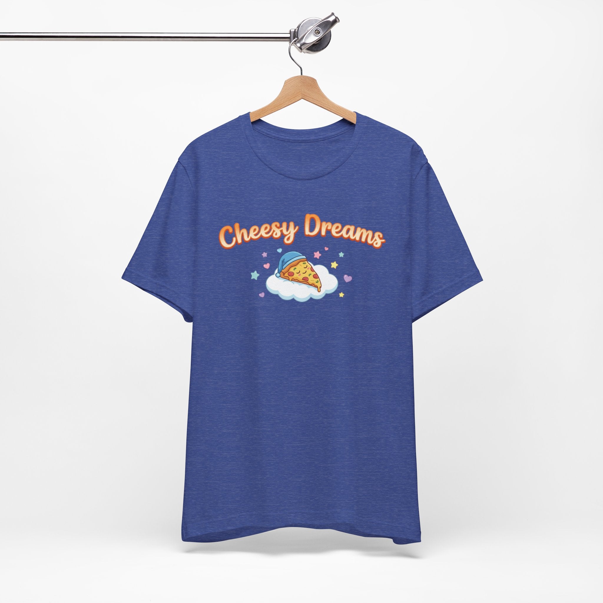 Cheesy Dreams Pizza T-Shirt – Cozy Food Humor Graphic Tee