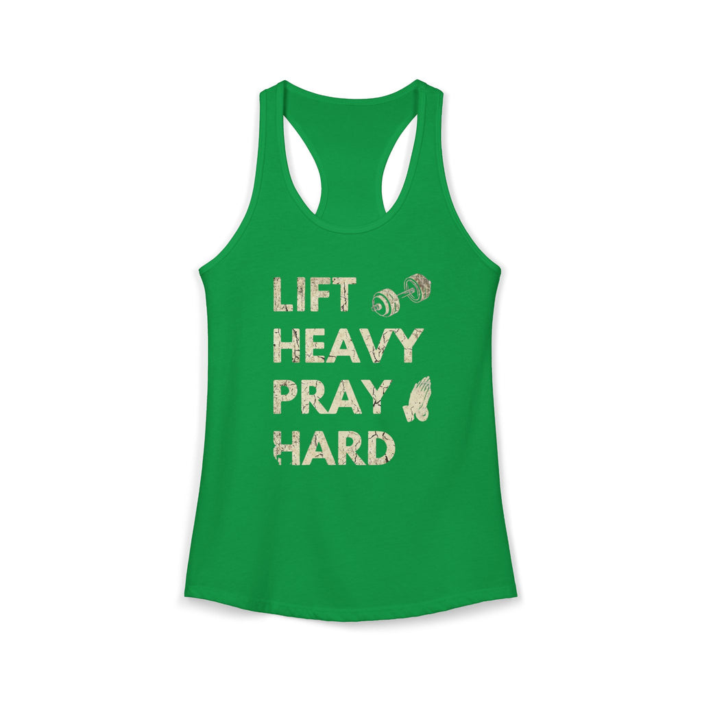 Lift Heavy Pray Hard Women’s Racerback Tank