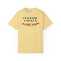 Fueled By Coffee & Sarcasm Tee | Funny Coffee Shirt