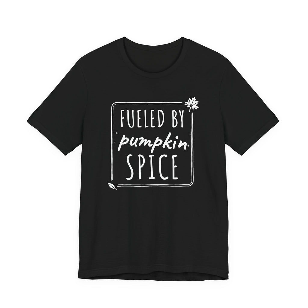 Fueled By Pumpkin Spice Box Tee | Fall Gym Shirt