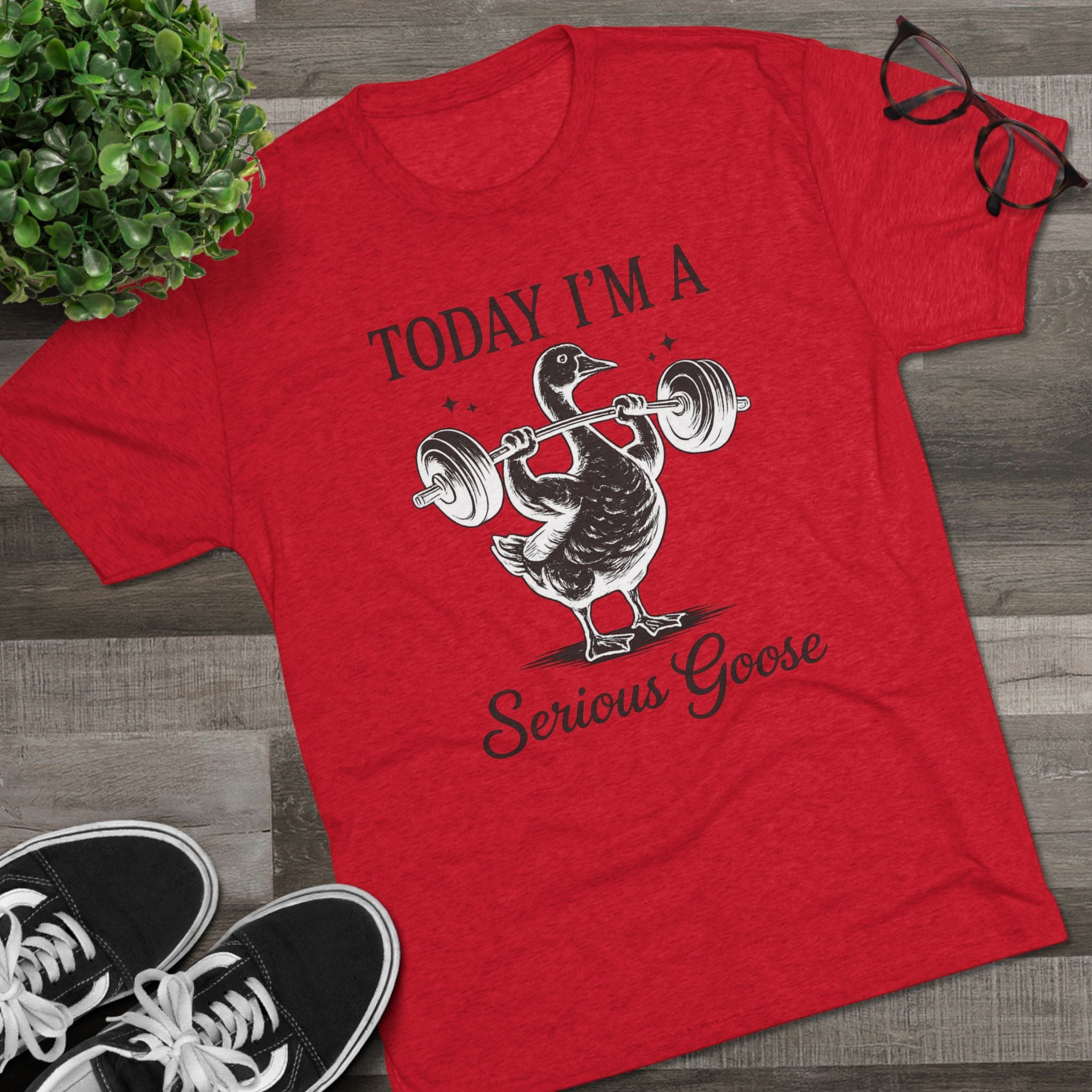 Today I’m a Serious Goose – Funny Weightlifting Tri-Blend Tee