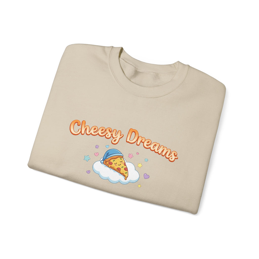 Cheesy Dreams Pizza Sweatshirt – Cozy Food Humor Crewneck